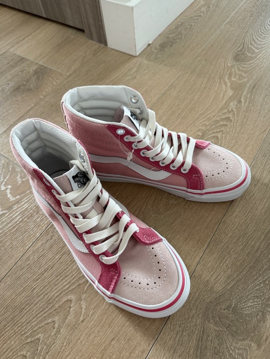 Vans Shoes - Vans Pink Two-Tone Sk8-Hi High Top Sneakers